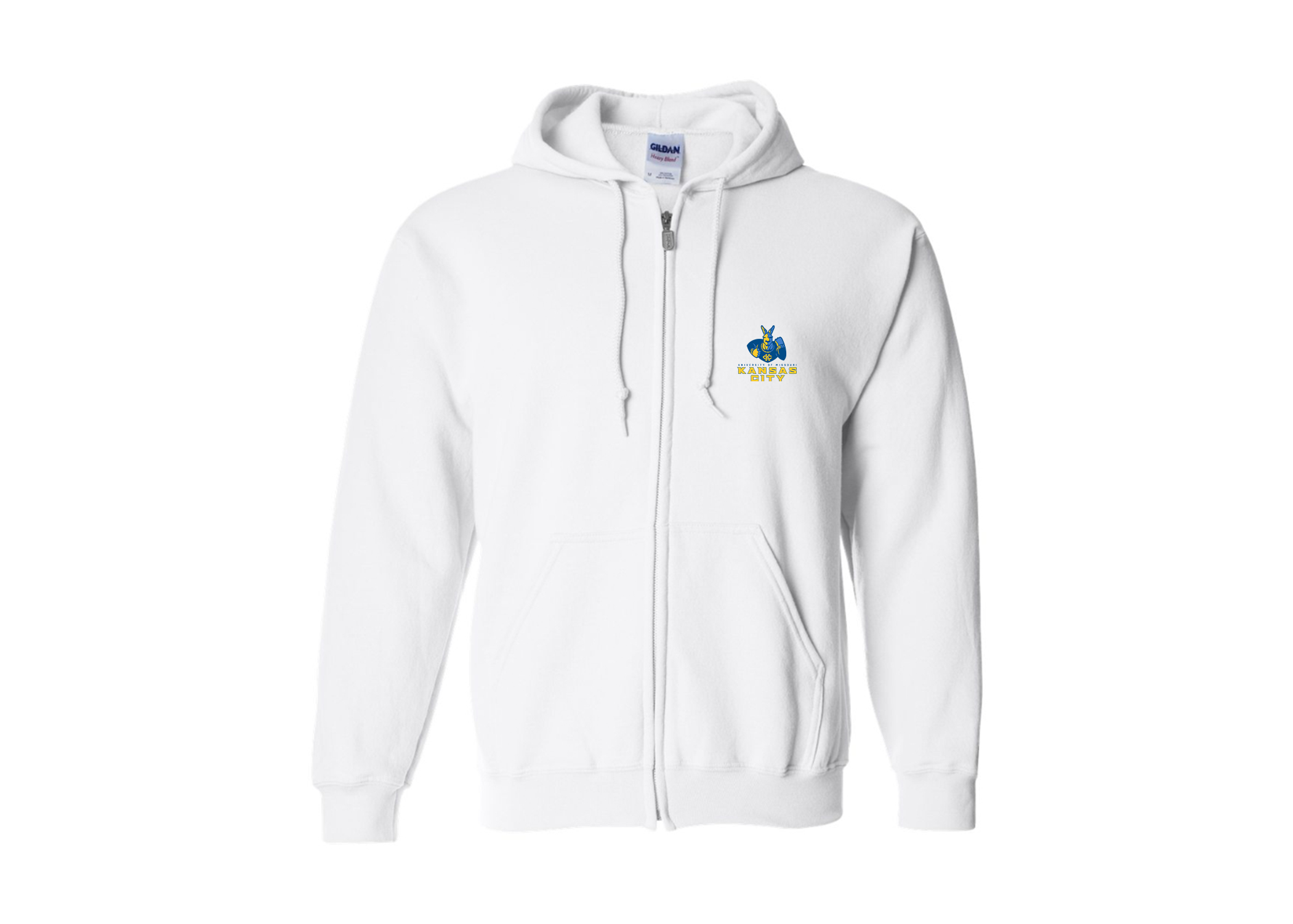 Men's UMKC Kangaroos Gildan Heavy Blend Full Zip Hooded Sweatshirt